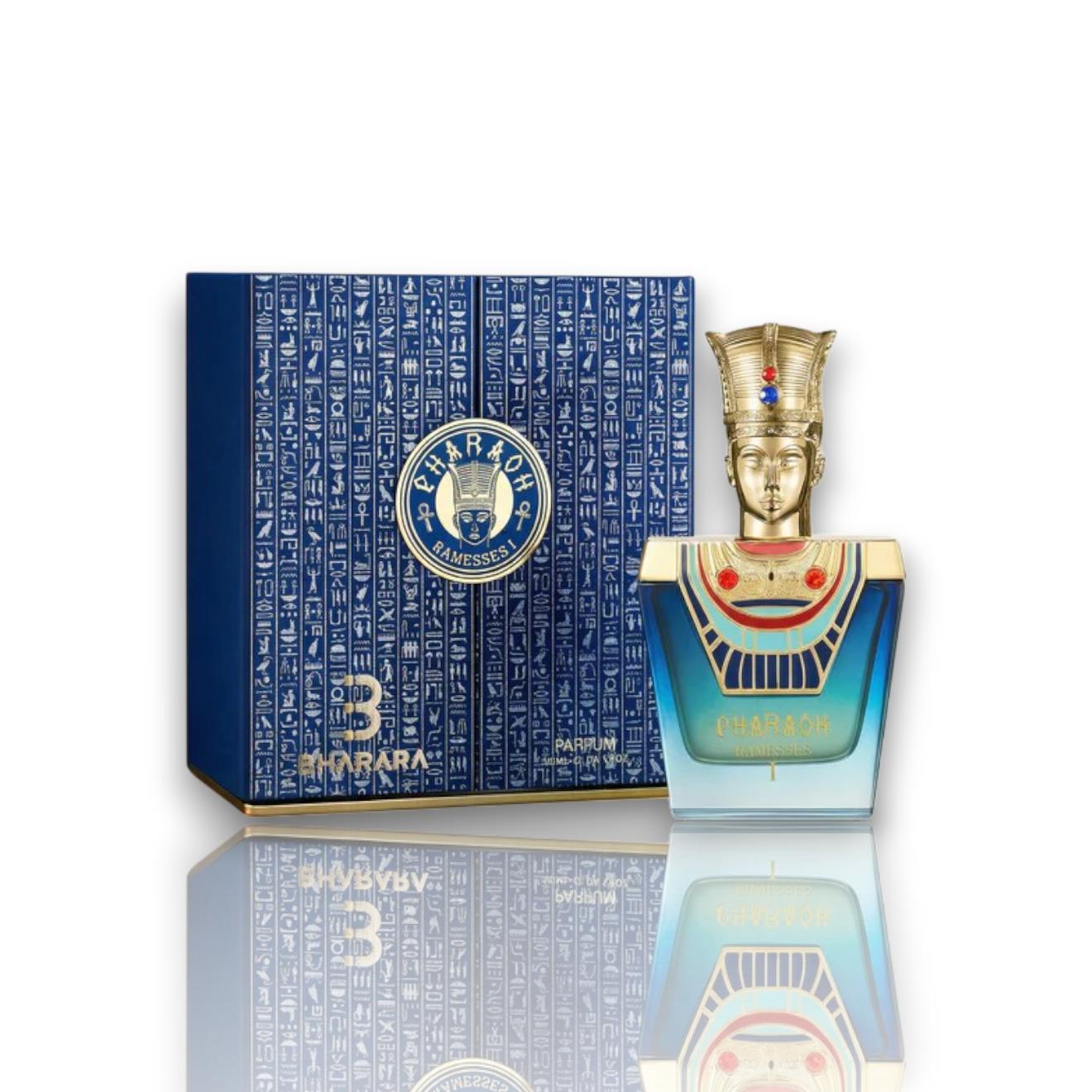 Bharara Pharaoh Ramesses I Eau De Parfum | Unisex Luxury Fragrance | 3.4 oz / 100 ML | Rum, Black Pepper, Bergamot, Tobacco, Amber, Caramel, Vanilla & Sandalwood Notes