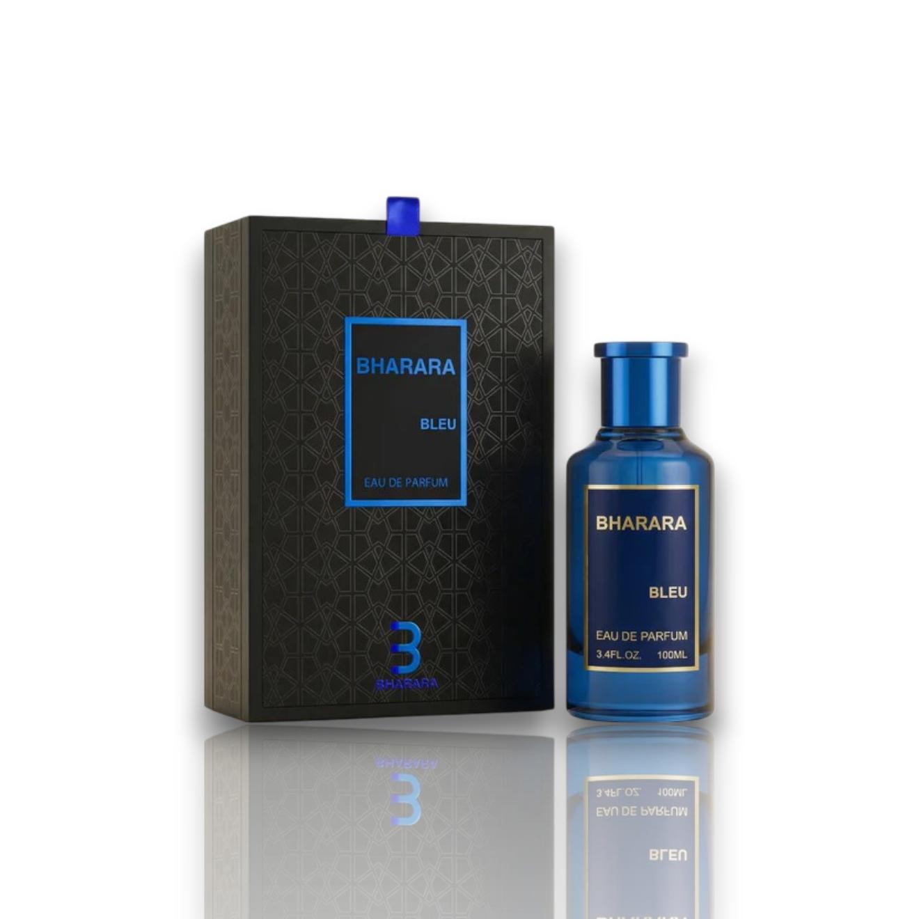 Bharara Bleu Eau De Parfum for Men | 3.4 oz / 100 ML | Aromatic Spicy Fragrance | Orange, Bergamot, Lemon, Wild Berries, Vanilla, Amber & White Musk Notes