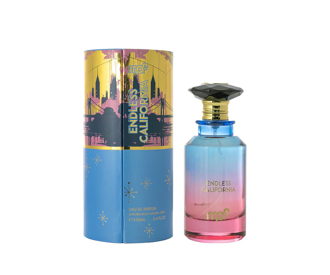 Endless California Eau De Parfum | Unisex Summer Fragrance | Mandarin Orange, Bergamot, Blackcurrant, Pear, Orange Blossom, Amber, Musk & Benzoin Notes