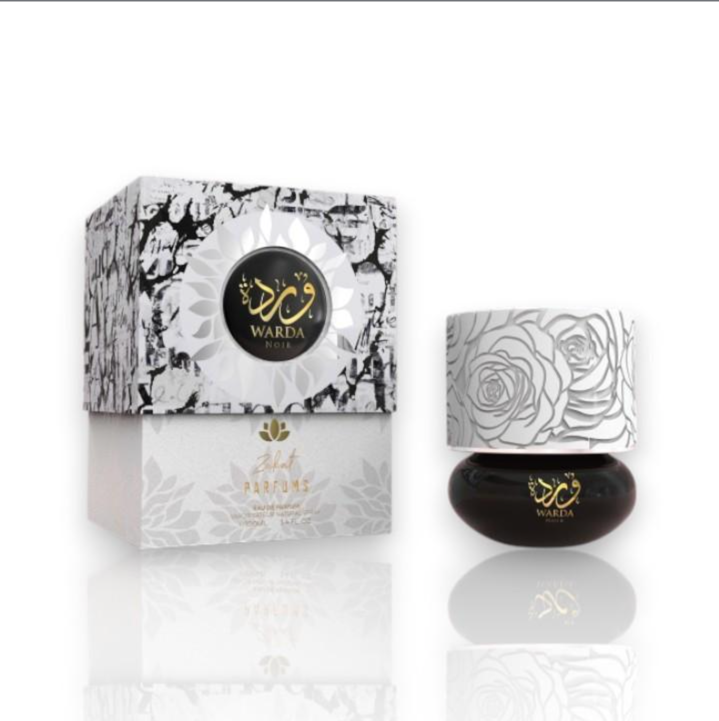 Zakat Perfumes | Warda Noir | Eau De Parfum | Women's Fragrance | 100 ML - 3.4 oz | Mandarin - Bergamot & Grapefruit Notes