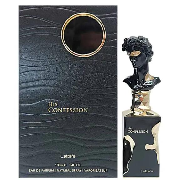 Lattafa His Confession Eau De Parfum for Men 3.4 oz