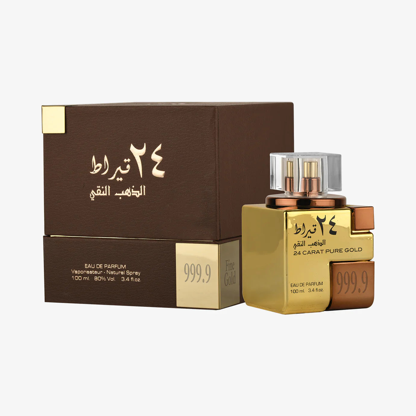 Lattafa | 24 carat pure gold | 999.9 | Unisex Fragrance | Eau De Parfum | 100ML |  Agarwood (Oud), Saffron and Cinnamon
