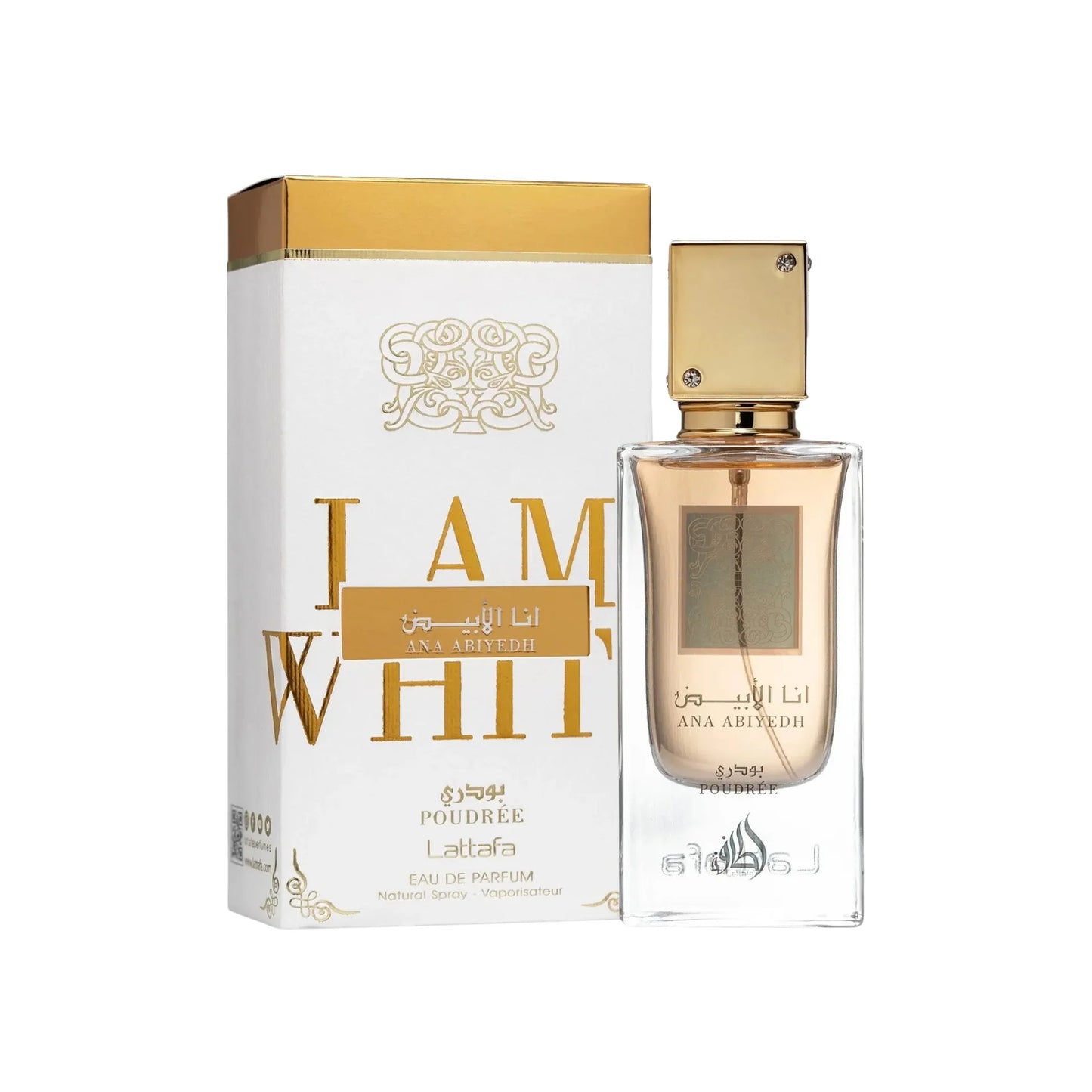 Lattafa Ana Abiyedh Poudrée Eau De Parfum for Women 3.4 oz