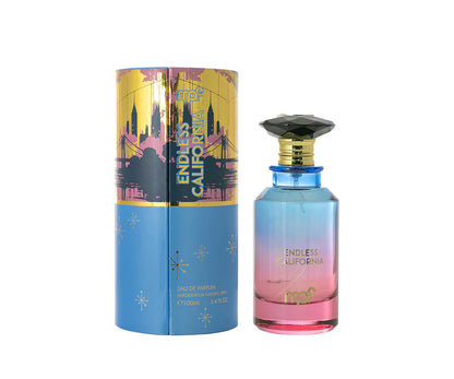 Endless California Eau De Parfum | Unisex Summer Fragrance | Mandarin Orange, Bergamot, Blackcurrant, Pear, Orange Blossom, Amber, Musk & Benzoin Notes