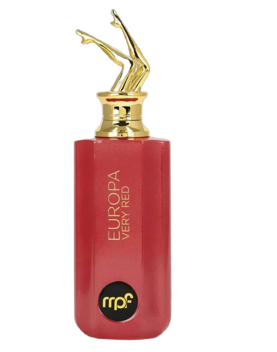 MPF Europa Very Red Eau De Parfum | Unisex Oriental Floral Fragrance | Sweet Almond, Bergamot, Lychee, Rose, Vanilla, Amber & Musk Notes