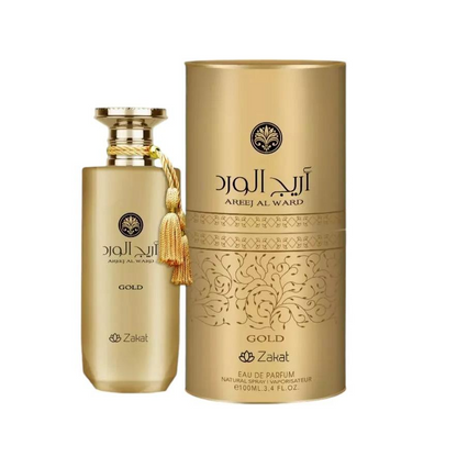 Zakat Areej Al Ward Gold Eau De Parfum for Women 3.4 oz