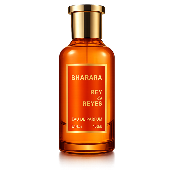 Bharara Rey de Reyes Eau De Parfum (Orange) Unisex | 3.4 oz / 100 ML | Aromatic Spicy Fragrance | Orange, Bergamot, Lemon, Wild Berries, Vanilla, Amber & White Musk Notes