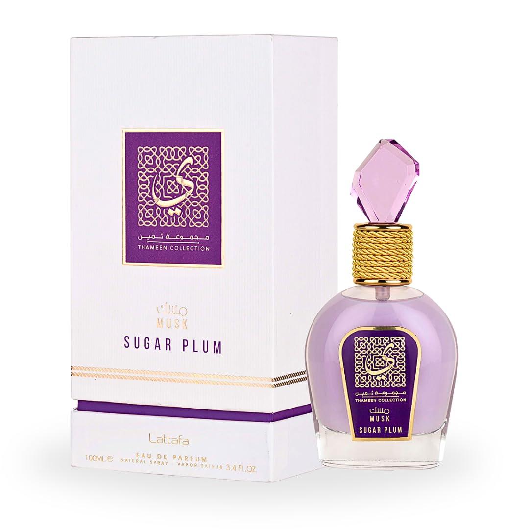 Lattafa Thameen Collection Musk Sugar Plum Eau De Parfum  3.4 oz