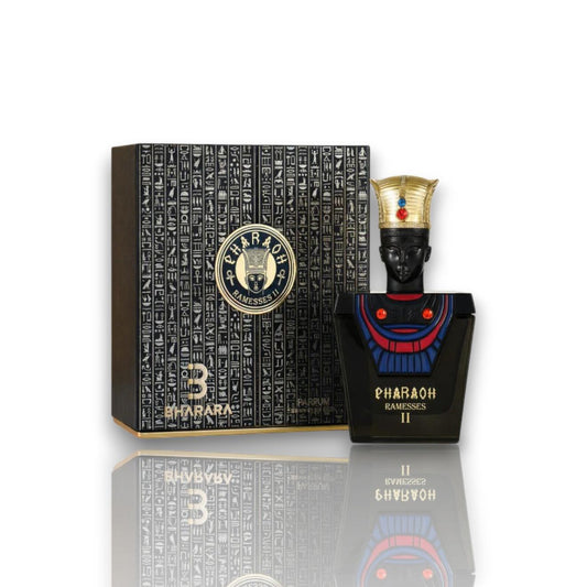 Bharara Pharaoh Ramesses II Eau De Parfum | Unisex Luxury Fragrance | 3.4 oz / 100 ML | Oregano, Allspice, Bergamot, Incense, Amber, Oud, Leather & Vanilla Notes